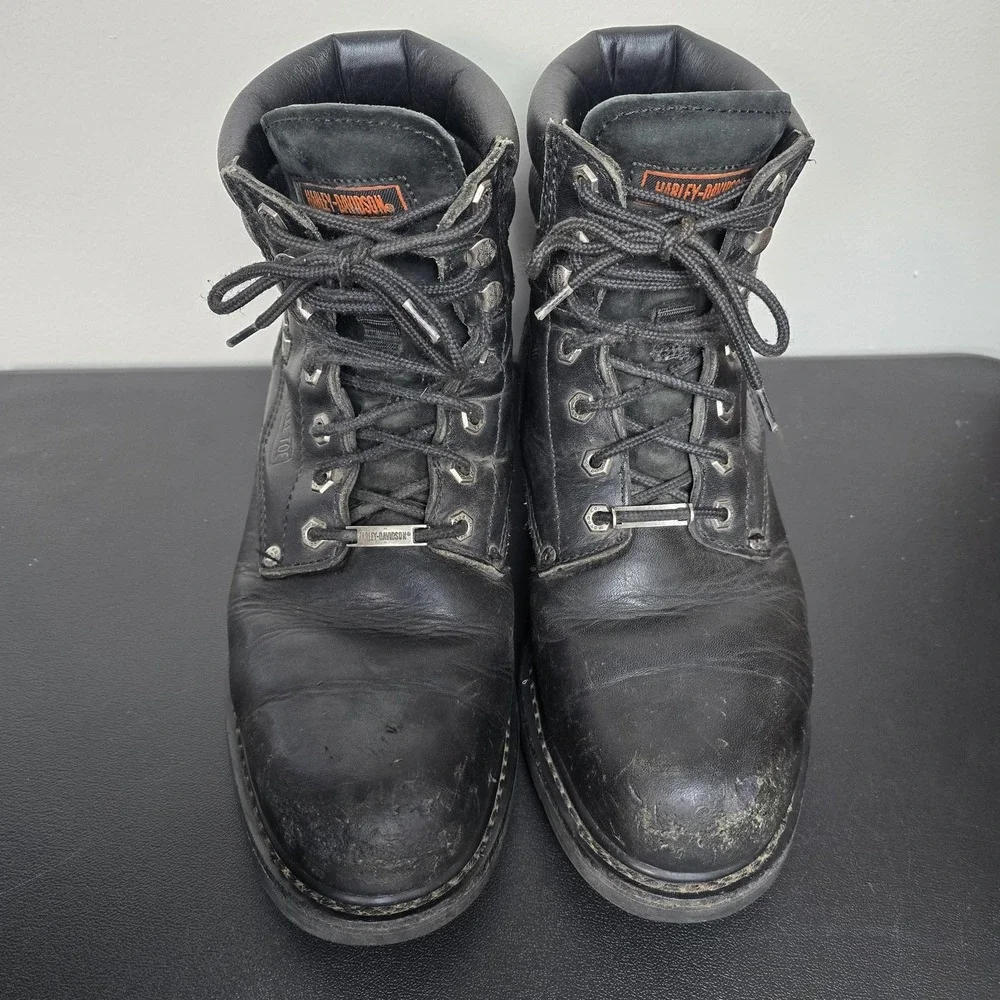 Harley Davidson Boots Mens‎ 12 Black Steel Toe Crankshaft Leather Biker 91013